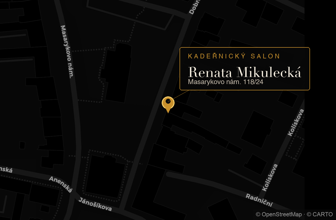 Mapa — Kadeřnický salon Renata Mikulecká, Masarykovo náměstí 118/24, Hodonín